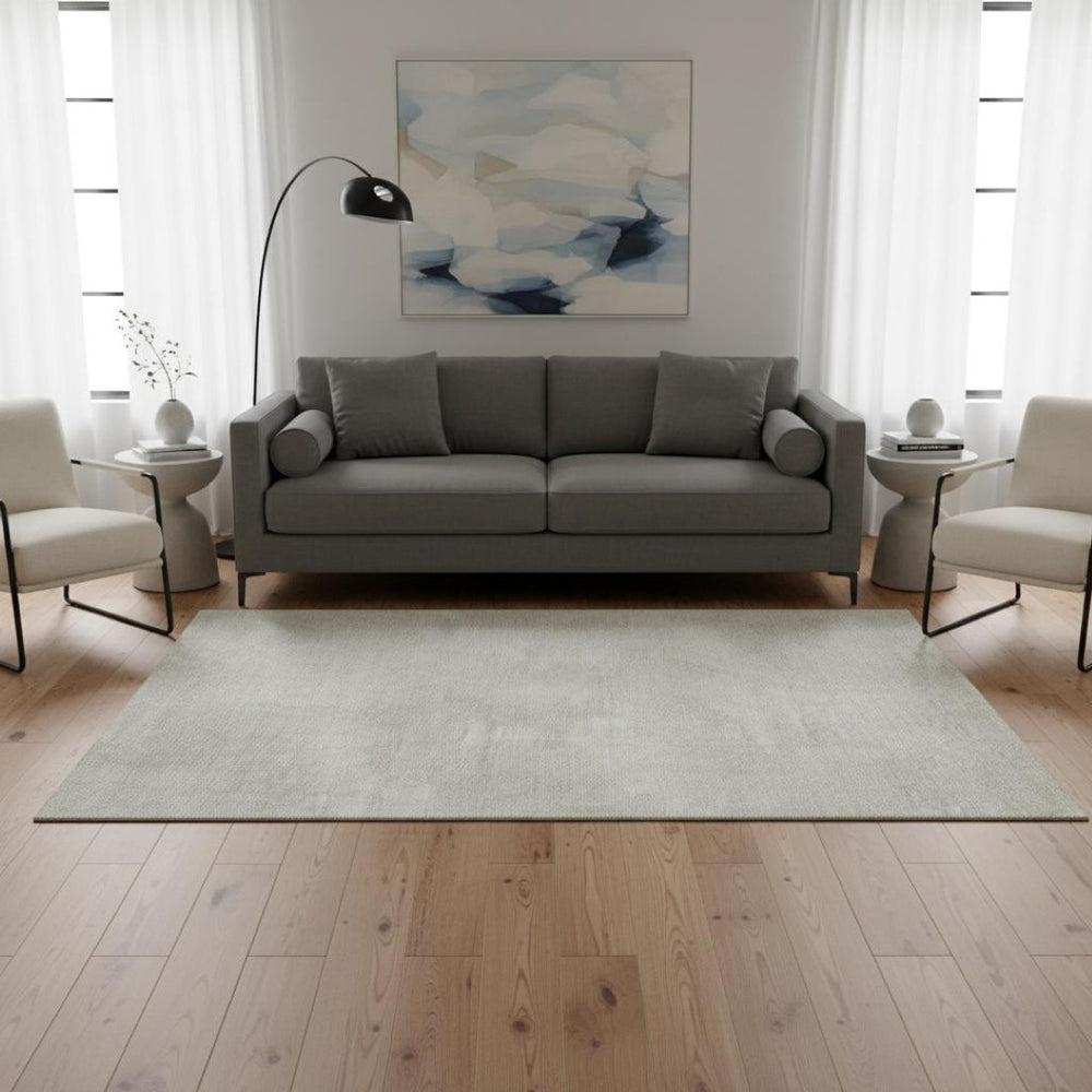 HomeRoots 5' X 8' Washable Beige and Taupe Abstract Area Rug with UV Protection for Stylish Home Decor 679913