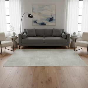 HomeRoots 5' X 8' Washable Beige and Taupe Abstract Area Rug with UV Protection for Stylish Home Decor 679913