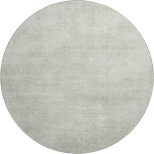 HomeRoots 8' Beige and Taupe Round Washable Rug with UV Protection - Modern Abstract Design for Living Spaces 679914