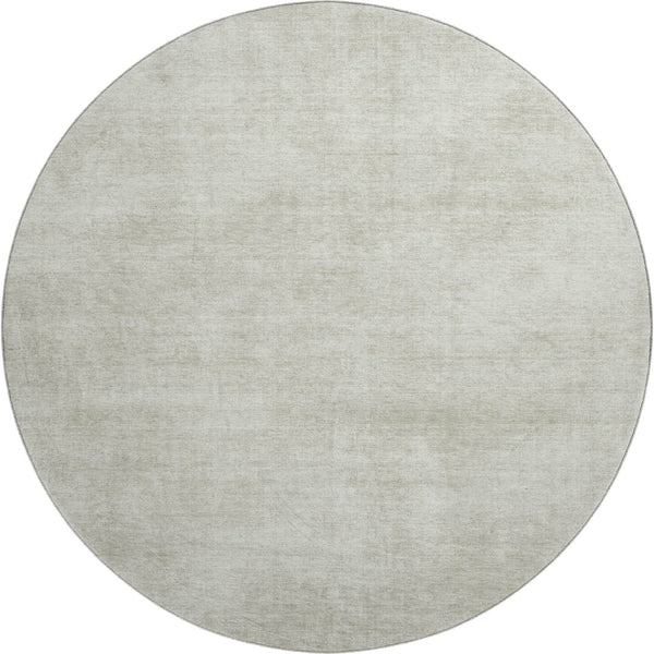 HomeRoots 8' Beige and Taupe Round Washable Rug with UV Protection - Modern Abstract Design for Living Spaces 679914