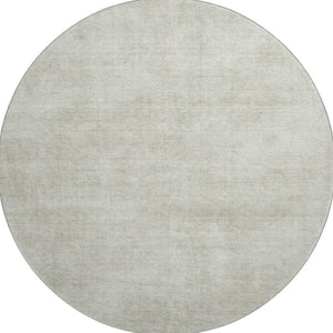 HomeRoots 8' Beige and Taupe Round Washable Rug with UV Protection - Modern Abstract Design for Living Spaces 679914