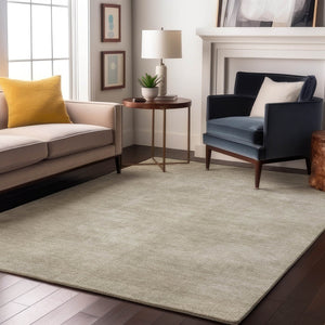 HomeRoots 9' X 12' Washable Beige and Taupe Abstract Area Rug - UV Protected, Stain Resistant, Stylish Design 679916
