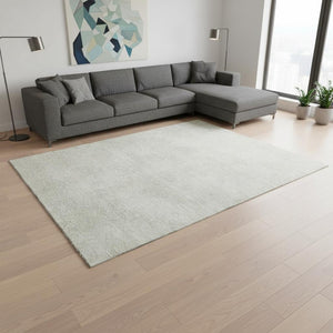 HomeRoots 10' X 14' Washable Beige and Taupe Abstract Area Rug with UV Protection for Modern Homes & Kids 679917
