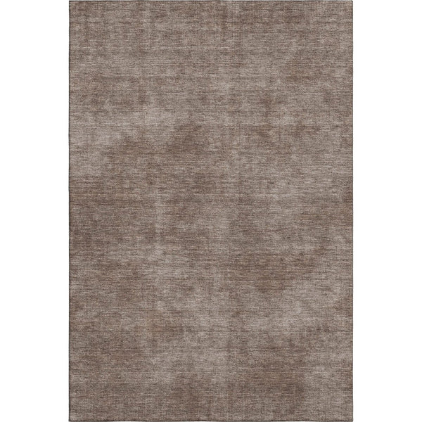 HomeRoots 5' X 8' Abstract Brown & Taupe Washable Area Rug with UV Protection for Family & Pet-Friendly Homes 679919