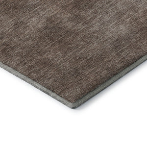 HomeRoots 5' X 8' Abstract Brown & Taupe Washable Area Rug with UV Protection for Family & Pet-Friendly Homes 679919