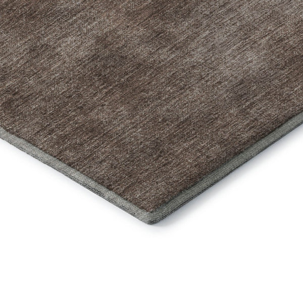 HomeRoots 5' X 8' Abstract Brown & Taupe Washable Area Rug with UV Protection for Family & Pet-Friendly Homes 679919