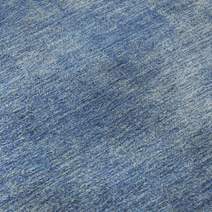 HomeRoots 8' Blue and Gray Abstract Washable Round Rug - Durable, Stain-Resistant, UV-Protected for Homes 679926