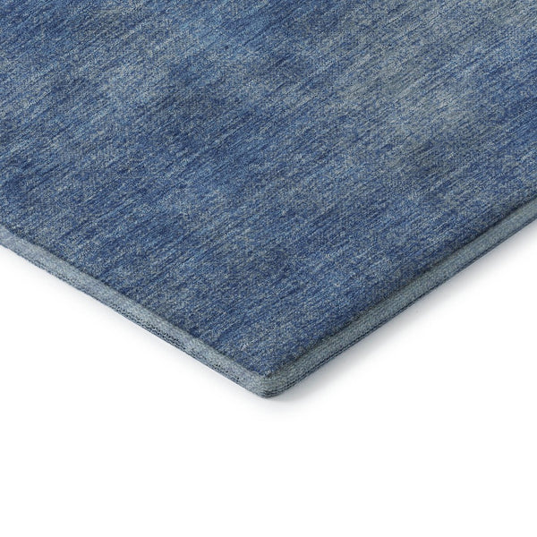 HomeRoots 10' X 14' Blue and Gray Abstract Area Rug - Washable, UV-Protected, Durable for High-Traffic Spaces 679929