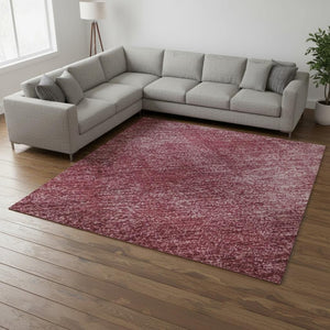 HomeRoots 8' X 10' Burgundy & Blush Abstract Washable Area Rug - Modern, Durable, UV-Protected & Stylish! 679933