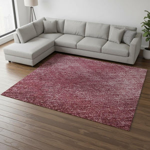 HomeRoots 10' X 14' Burgundy and Blush Abstract Area Rug – Washable, UV-Protected for Stylish, Everyday Use! 679935
