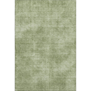 HomeRoots 5' X 8' Green and Ivory Abstract Area Rug - Washable, UV Protected, Perfect for High-Traffic Spaces! 679937