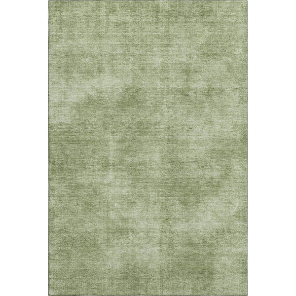 HomeRoots 5' X 8' Green and Ivory Abstract Area Rug - Washable, UV Protected, Perfect for High-Traffic Spaces! 679937