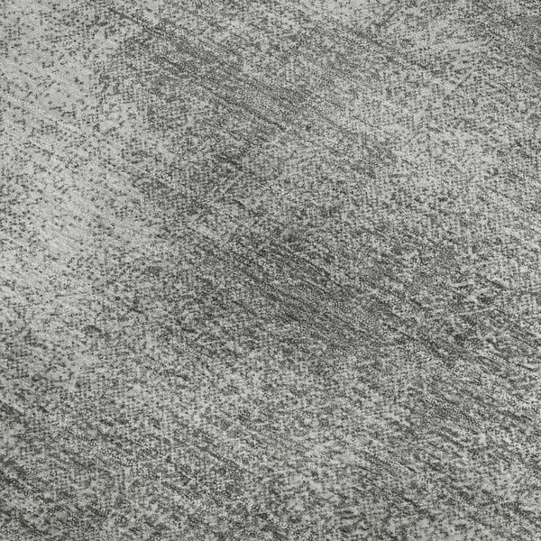 HomeRoots 8' X 10' Gray and Silver Abstract Area Rug - Washable, UV-Protected, Perfect for Modern Spaces! 679945