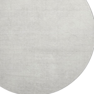 HomeRoots 8' Ivory and Beige Abstract Washable Round Rug - Stylish, UV-Protected, Durable for High-Traffic Areas 679950