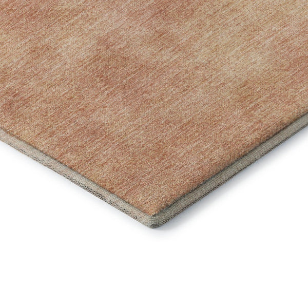 HomeRoots 8' X 10' Peach And Salmon Abstract Area Rug - Washable, UV-Protected, Stylish & Durable Design 679957