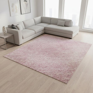 HomeRoots 8' X 10' Pink And Blush Abstract Area Rug - Soft, Stain-Resistant, UV Protected for Modern Homes 679963