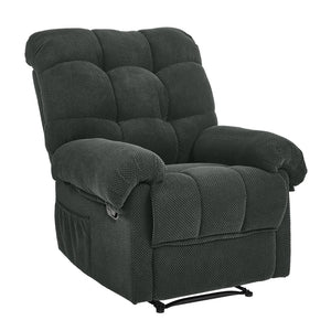 English Elm Camel Overstuffed Manual Recliner with High Density Padding for Modern Living Rooms Dark Gray W5568P449822