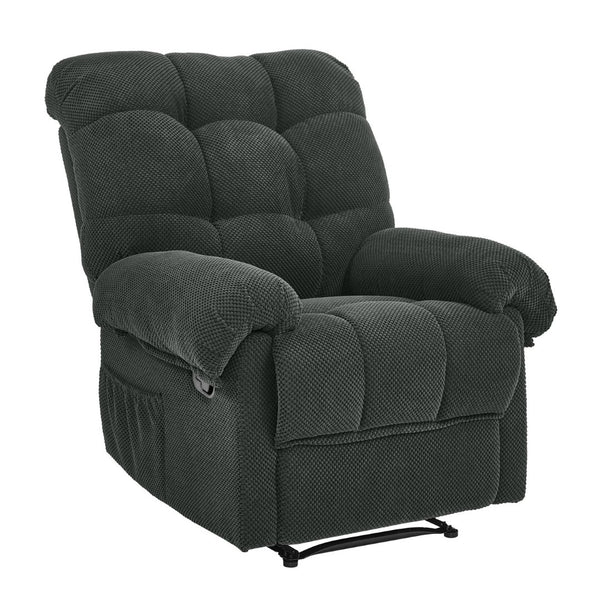 English Elm Camel Overstuffed Manual Recliner with High Density Padding for Modern Living Rooms Dark Gray W5568P449822
