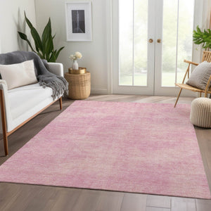 HomeRoots 10' Modern Pink & Blush Abstract Washable Area Rug with UV Protection for Stylish Spaces 679965