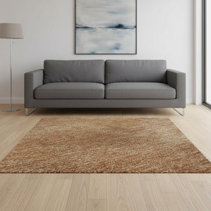 HomeRoots 5' X 8' Rust and Copper Abstract Area Rug – Washable, UV Protected, Stylish for Living Spaces & Patios 679967