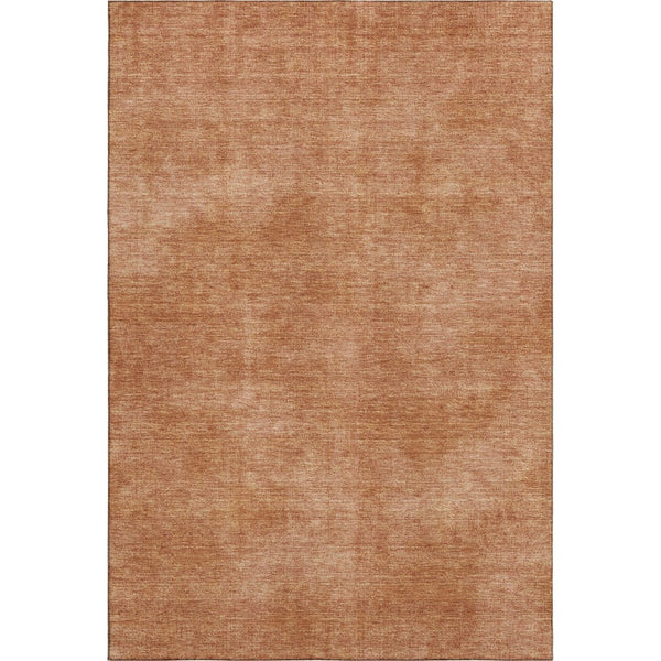 HomeRoots 10' X 14' Rust & Copper Abstract Area Rug - Washable, UV Protected, Ideal for Modern Homes & Pets 679971
