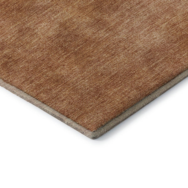 HomeRoots 10' X 14' Rust & Copper Abstract Area Rug - Washable, UV Protected, Ideal for Modern Homes & Pets 679971