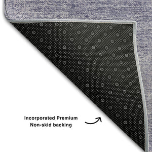 HomeRoots 5' X 8' Abstract Purple & Lavender Washable Area Rug - Durable, UV Protected, Modern Design for Homes 679973