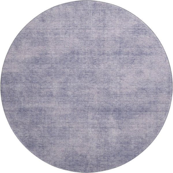 HomeRoots 8' Purple and Lavender Abstract Round Rug – Machine Washable, UV Protected, Perfect for High-Traffic Areas 679974