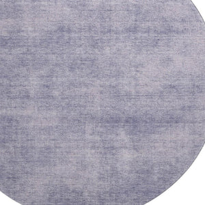 HomeRoots 8' Purple and Lavender Abstract Round Rug – Machine Washable, UV Protected, Perfect for High-Traffic Areas 679974
