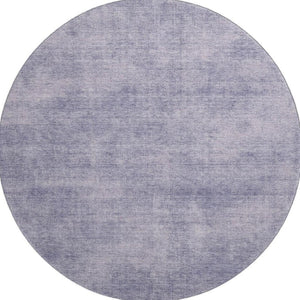 HomeRoots 8' Purple and Lavender Abstract Round Rug – Machine Washable, UV Protected, Perfect for High-Traffic Areas 679974