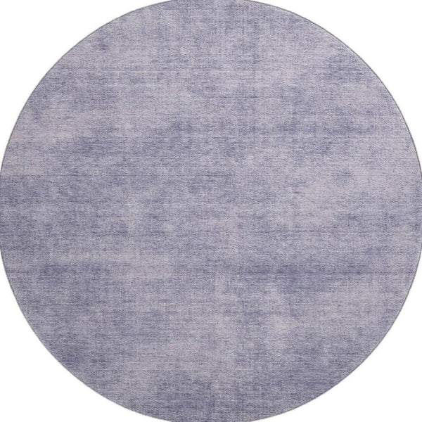 HomeRoots 8' Purple and Lavender Abstract Round Rug – Machine Washable, UV Protected, Perfect for High-Traffic Areas 679974