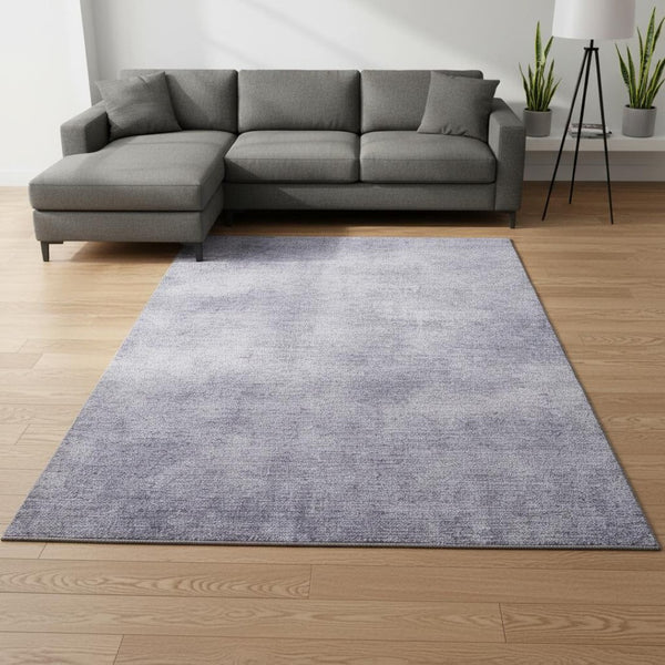HomeRoots 9' X 12' Stylish Purple & Lavender Abstract Area Rug - Washable, UV Protected, Perfect for High-Traffic Areas 679976