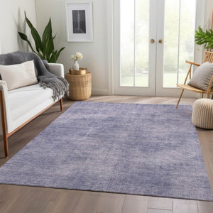 HomeRoots 9' X 12' Stylish Purple & Lavender Abstract Area Rug - Washable, UV Protected, Perfect for High-Traffic Areas 679976