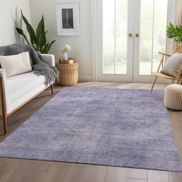 HomeRoots 9' X 12' Stylish Purple & Lavender Abstract Area Rug - Washable, UV Protected, Perfect for High-Traffic Areas 679976