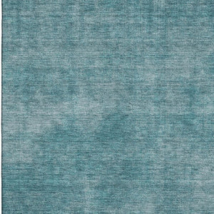 HomeRoots 8' X 10' Teal & Aqua Abstract Washable Area Rug - Durable, Stylish, UV-Protected for Busy Homes 679981