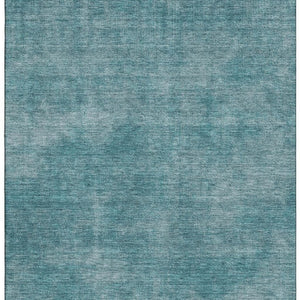 HomeRoots 9' X 12' Teal and Aqua Abstract Washable Area Rug – Durable, Stylish, UV-Protected for Busy Homes 679982