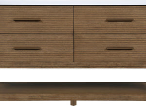 Meridian Furniture Oakwell Solid Wood Bathroom Vanity with Engineered Stone Top and Soft Close Drawer Storage Brown 60 inches 679Brown-60