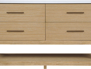 Meridian Furniture Oakwell Solid Wood Bathroom Vanity with Engineered Stone Top and Soft Close Drawer Storage Natural 60 inches 679Natural-60