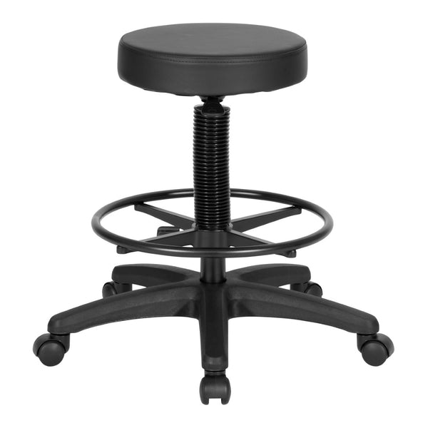 OSP Home Furnishings Pneumatic Saddle Stool Ergonomic Height Adjustable Seat for Drafting Lab Studio Work ST217