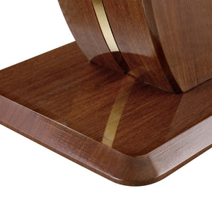 English Elm Modern Mdf Dining Table Seats Six with U-shaped Legs for Minimalist Interiors Wood W1151S04163