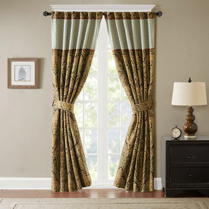 Hampton Hill Canovia Springs Traditional Curtain Panel FB40-1130 Brown