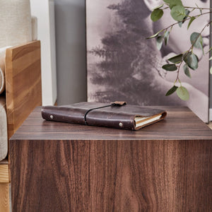 English Elm 16*16*16 Inch Walnut Grain Mdf Cube Side Table Ready to Use Living Room Accent W1151P231617