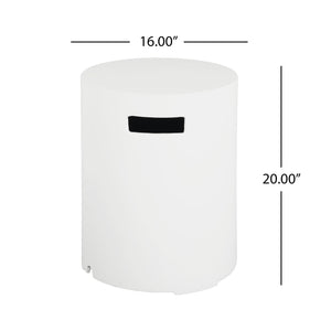 English Elm Christopher Knight Home® - 16X20 Inch Mgo Tank Holder/Side Table - Stylish White Accent For Outdoor Living & Propane Storage N772P289217W