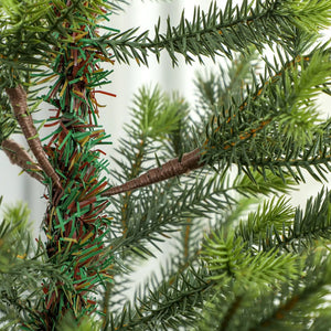 English Elm 9ft Sparse Artificial Cedar Christmas Tree with Pe Needles and Sturdy Steel Base T3971P400648