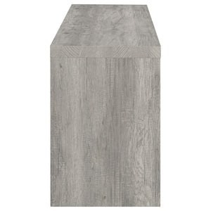 English Elm Conifer Three Piece Media Center with Driftwood Laminate Finish for Modern Living Rooms B062S01436