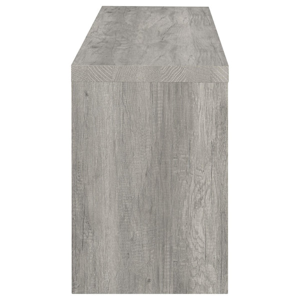 English Elm Conifer Three Piece Media Center with Driftwood Laminate Finish for Modern Living Rooms B062S01436