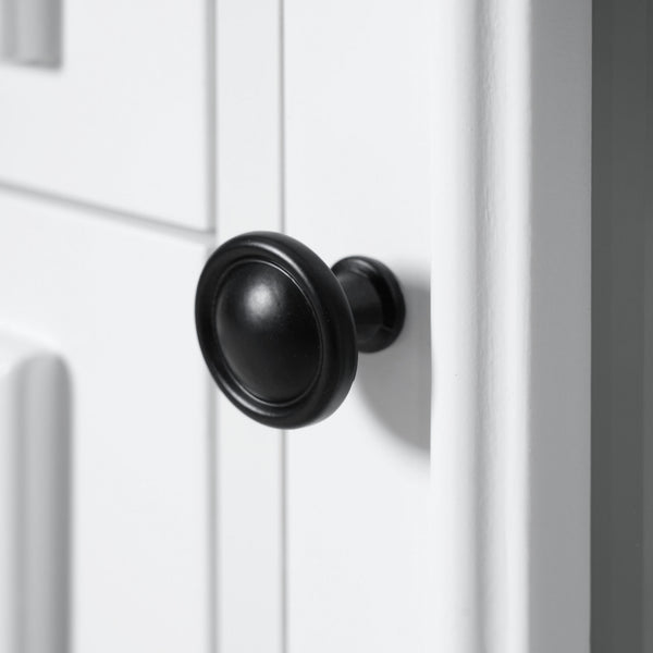 English Elm K&K 54.9" Farmhouse Kitchen Island Cart with Drop Leaf, Charging Station, Barn Doors & Glass Pane White N707P300277W