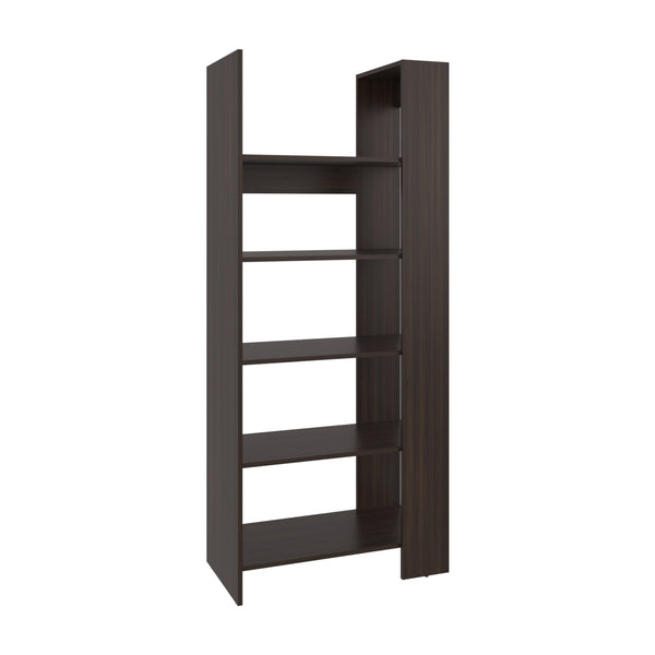 English Elm Bookcase, 5-Shelf Dark Walnut Engineered Wood Tall Organizer – Sturdy Modern Display Storage 67.3"H x 28.6"W x 15.3"D B097P369421