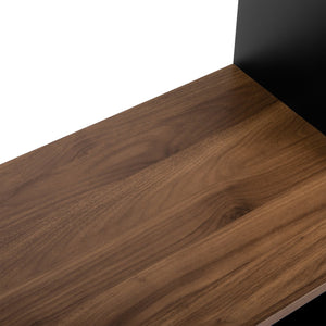 English Elm U-Can 95.5" W Wall Unit Entertainment Center with Bookshelves, Modern Farmhouse TV Console Organizer Black SJ000127AAB