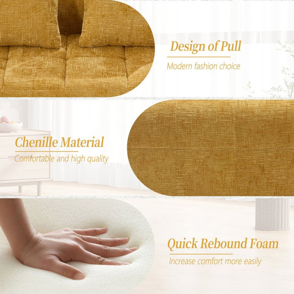 English Elm United Chenille Loveseat Sofa - Cozy Modular Sleeper For Small Spaces, Modern Comfort & Style W1568P255142-GIGA